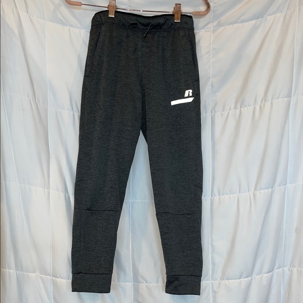Russell boys gray drawstring joggers size 10-12